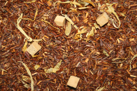Cappuccino Cream - Rooibos with caramel bits and marigold blossoms. 2 oz. 