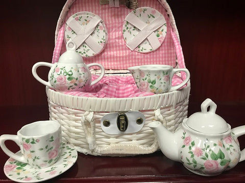 Children's Tea Set Basket